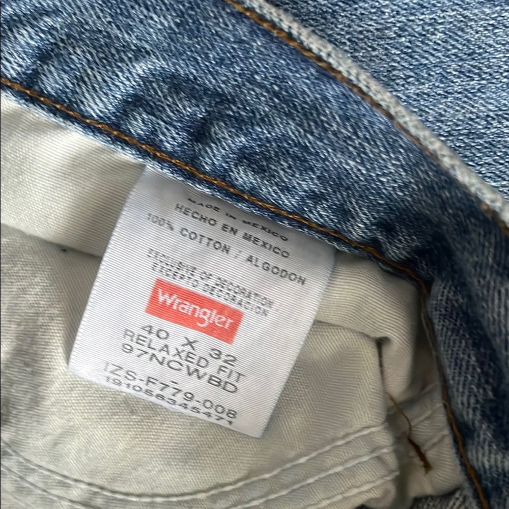 Wrangler Relaxed Blue Jeans Classic Denim - Picture 4 of 5